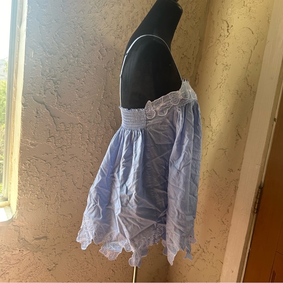 Victoria's Secret Blue Lace Trim Blouse - Picture 9 of 12